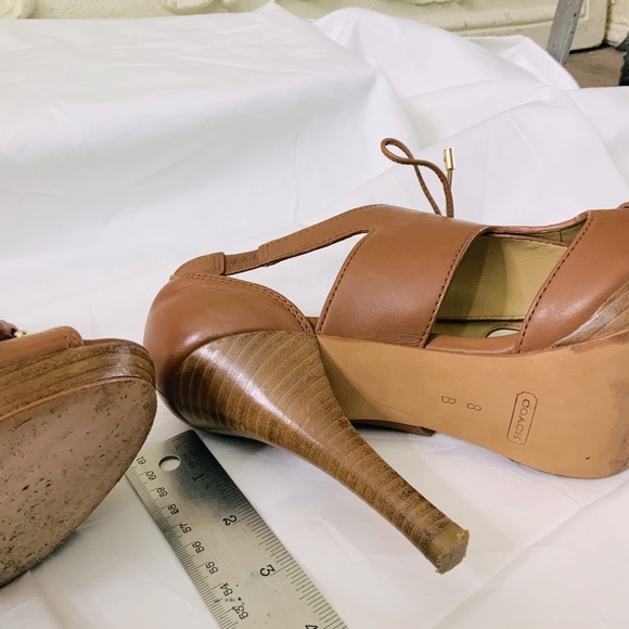 Coach Sofia Platform Sandal in Caramel Matte - Picture 8 of 13